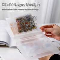 A6 Großes Aufbewahrungsalbum für Aufkleber Mehrschichtiger Kartenordner Sammelmappe Notizbuch Aufklebersammler-Halter