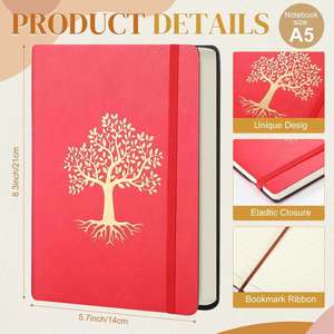 Carnet A5 en PU à couverture rigide avec bande élastique, estampage doré, logo personnalisé pour entreprise, produits tendance, nouveautés 2026 - Product Image 3