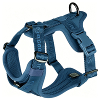 Harnais pour chien de sport en nylon doux jacquard naturel, personnalisable, réglable, avec sangle en maille respirante et attache rapide de sécurité