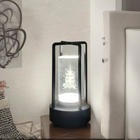 Lampe de table à LED de luxe moderne et nordique sans fil avec corps en cristal et alimentation par batterie rechargeable simple pour la chambre à coucher et le bureau