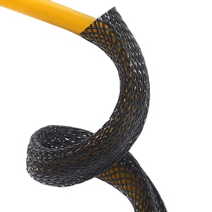 Funda de Cable Trenzado Extensible para Mascotas, <span class=keywords><strong>Protector</strong></span> de Cable de Gestión de Cables, Envoltura de Alambre, Tubo de Telar para TV, Ordenador y Audio - Product Image 1