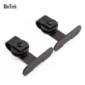 WEKIS Kit de Herrajes para Puerta Corredera de Granero de Acero al Carbono Rústico de Alta Calidad, 120 kg/250 lb, Estilo Industrial - Product Image 4