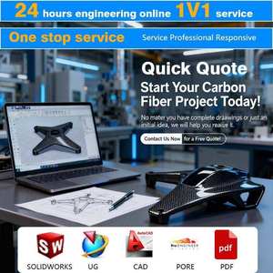 3k उच्च शक्ति कस्टम संसाधित कार्बन फाइबर ट्यूब और छड़ 2 मिमी-300 मिमी विभिन्न विनिर्देशों मॉडल विमान सहायक उपकरण - Product Image 5