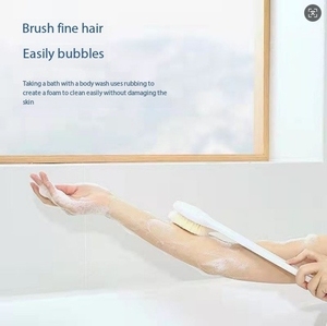 Multi-Functional Long Handle Cleaning <b>Brush</b> White Soft Bristles with <b>Round</b> Head Design - Product Image 4