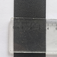 Cinta Elástica de Alta Calidad y Durabilidad para Faldas, Tejido de Sarga, 20mm/25mm/30mm/38mm/50mm, Grosor de 1-2mm, Poliéster/Látex, Tejido Negro