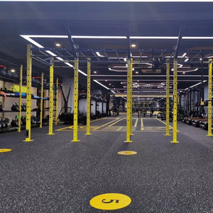 Bền 15/20 mét Lớp phủ chống trượt màu đen + EPDM hạt lồng vào nhau phòng tập thể dục sàn cao su mat - Product Image 4