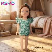 Date 18 pouces fille poupée vêtements 43cm robe de poupée cravate-teint imprimé léopard ensemble de bain