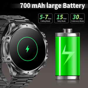 Montre connectée robuste BWAK75 (2 bracelets) de 1,9 pouce pour hommes avec lampe torche, fonction d'appel, étanche, tracker d'activité physique, compatible iOS et Android - Product Image 3