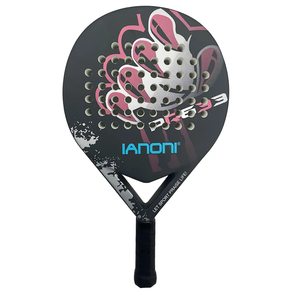Custom Carbon Beach Tennis Rackets, Beach Tennis Paddle Set, Padel Tennis Rackets with EVA Memory Foam