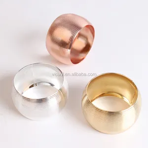 Silver/gold/rose plated round cheap napkin ring