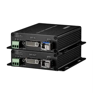 Extensor de fibra óptica DVI de señal de datos RS232 bidireccional de 1 canal