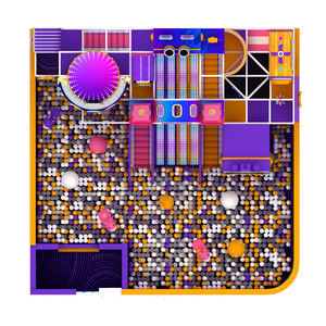 Équipements de jeux <span class=keywords><strong>pour</strong></span> enfants personnalisés OEM, jeux de labyrinthe, équipements de terrain de jeux intérieurs, grands parcs de trampolines, piscines à balles souples - Product Image 5