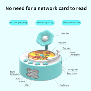 Mini Gramófono Interactivo, Máquina <span class=keywords><strong>de</strong></span> Cuentos, Juguete Educativo Musical con Batería <span class=keywords><strong>de</strong></span> Litio y Lectura en Inglés para Niños <span class=keywords><strong>de</strong></span> 2 a 4 Años - Product Image 2