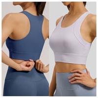 Soutien-gorge de sport pour femme à maintien élevé et haute élasticité avec bretelles, respirant, écologique, dos nu, pour le yoga