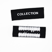 Étiquette tissée personnalisée de haute qualité en coton/polyester écologique avec logo 3D, à coudre, en papier, douce, pour le cou, multi-formes, marque personnalisée