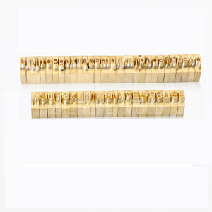 Gran oferta de fábrica, logotipo personalizado, Metal, latón, alfabeto, número, sello, lámina de cuero, estampado, troquel, estampado de letras de Metal - Product Image 2