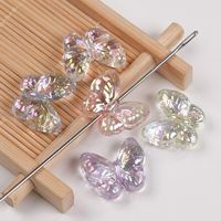 Perles papillon électroplaquées pour la création de bracelets de téléphone, colliers, ornements de stylos et accessoires DIY