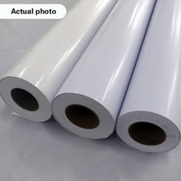Film de protection pour véhicule en PVC brillant imprimable, résistant aux intempéries et aux UV, avec adhésif transparent, pour voitures, bateaux, SUV
