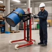 Lève-tambour hydraulique à 360° °   Tipping |   Palans de levage et d'inclinaison de 200 kg de capacité pour fûts chimiques/pharmaceutiques