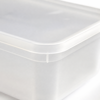 Contenants de stockage alimentaire rectangulaires en plastique de 2 litres avec couvercles, lot de 20, résistants au congélateur, pour la préparation des repas et les restes, congélation de la viande fraîche