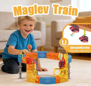 68 Piezas de Juguetes de Construcción de Pistas de Carreras Flexibles en 3D con Giro de 360° que Desafía la Gravedad °   Tren Eléctrico con Vías y Motor para Niños - Product Image 2