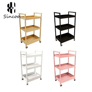 Manufacturer Barber Shop 3-Tier Stainless Steel <b>Foldable</b> Modern 4-Wheel Salon Trolley and Drawer Beauty Salon Tool <b>Cart</b> - Product Image 4