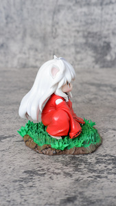 Figurine d'anime <span class=keywords><strong>Inuyasha</strong></span> enfant, nouvelle arrivée, chiot mignon en position assise et accroupie, ornement de bureau, décoration de voiture, jouet tendance, cadeau - Product Image 6