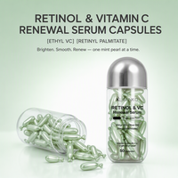 Capsules de sérum visage régénérant au rétinol et à la vitamine C personnalisées OEM pour peaux ternes et irrégulières, perles lissantes pour le soin du visage, produits de soin de la peau