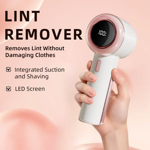 Removedor de fiapos elétrico recarregável portátil 2-em 1 Display LED <span class=keywords><strong>Mini</strong></span> aço inoxidável para roupas Tecido Pet Hair Shave - Product Image 2