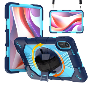Funda Protectora Resistente para Tablet, Color Azul Marino, Absorbente de Impactos, para Redmi Pad 2 de 11 Pulgadas, con Soporte Giratorio de 360 Grados y Correa de Mano - Product Image 6