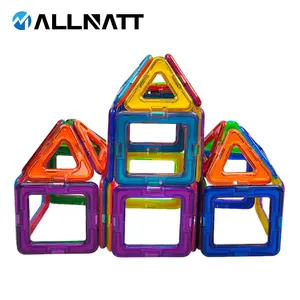 ホイール磁気3Dビルディングブロックを備えた高品質のマグネットタイルは、3歳の子供向けの教育用建設玩具を設定します