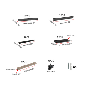 YOUPON Nuevo y Popular Estante de Pared Negro de Moda, Estante Combinado de Pared, Organizador de Pared para Soluciones de Almacenamiento en el Hogar - Product Image 4