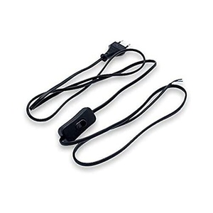 Cable de conexión con interruptor, color negro, longitud de 2 metros, ideal para encender y apagar dispositivos eléctricos. - Product Image 1