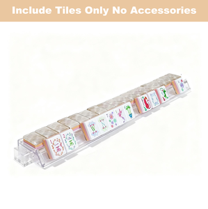 Style <span class=keywords><strong>Sunday</strong></span> <span class=keywords><strong>Morning</strong></span>, tuiles de mahjong professionnelles en lotus blanc à 4 couches, grande taille, tuiles de mahjong traditionnelles - Product Image 6