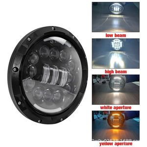 Faros delanteros LED de 7 pulgadas con haz sellado de 48W de haz Alto y Bajo de forma redonda con enchufe H4 para accesorios <span class=keywords><strong>Hummer</strong></span> H3 de coche - Product Image 6