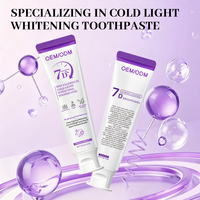 Fabricant OEM/ODM Personnalisé de Dentifrice Blanchissant à la Lumière Froide 7 Jours, Couleur Violet, Parfum Longue Durée, Réparation Chimique pour Usage Domestique