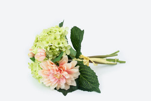 Nuevo diseño al por mayor 3D Dahlia plantas artificiales <span class=keywords><strong>de</strong></span> seda artificial flores para boda decoración del hogar - Product Image 4