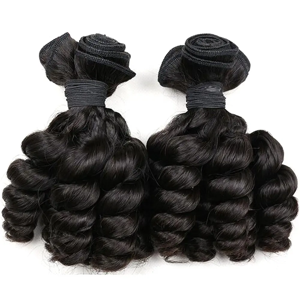 Wholesale cheap factory price 100% virgin Brazilian loose wave weft extension bundles bouncy curly hair