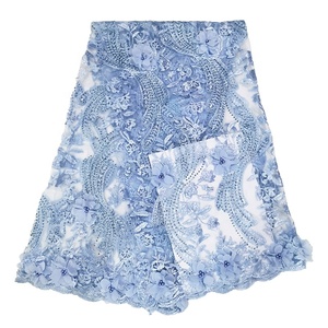 Vải Ren Nhà Máy 3d Voan Thêu Hoa Ren Vải Chất Liệu Châu Phi - Product Image 6