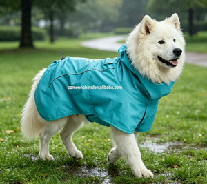 Veste imperméable à capuche pour chien, avec réflecteur coupe-vent, pour chiens de grande et petite taille, couverture complète, vêtements d'extérieur - Product Image 3