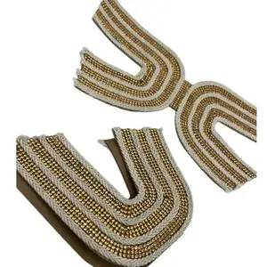 Hot sale high quality colorful half-round glass diamond decorative size customized stripe shoe upper materials