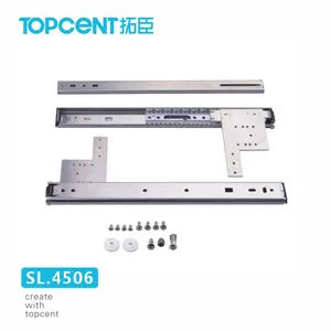 Topcent ระบบประตูตู้เก็บของขนาด35มม. รางเลื่อนรางเลื่อนลิ้นชักเฟอร์นิเจอร์บานเลื่อนเลื่อนสไลด์ประตูกระเป๋า