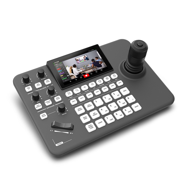 Brand New 5inch LCD Display Screen PTZ Controller Keyboard 4d Joystick for Conference Video