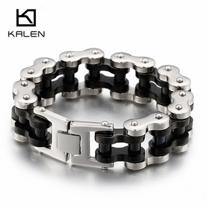 KALEN — <span class=keywords><strong>Bracelet</strong></span> à chaîne pour hommes, épais, en acier inoxydable, 22 cm, <span class=keywords><strong>moto</strong></span> - Product Image 2