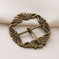 Boucle de ceinture rétro personnalisée en alliage de zinc, boucles à ardillon en laiton antique pour manteau et ceinture