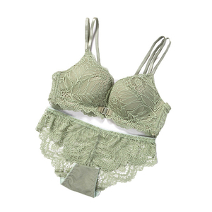 Wholesale Wire Free Sexy <strong>Lace</strong> Bra Suit Seamless Comfortable Girls Lingerie Bra and Panty <strong>Underwear</strong> <strong>Set</strong> - Product Image 4