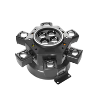 150W 6-Arm Weißer LED-Beam Moving Head Scheinwerfer mit Strobe-Effekt DMX512-Steuerung Hoher CRI90 13500 Lumen für DJ-Partys und Clubs