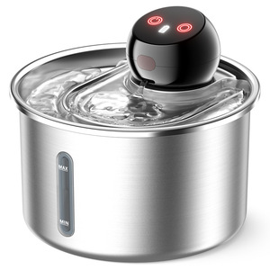 Fontaine à eau automatique intelligente en acier inoxydable pour chats avec design rechargeable et système de filtration détachable - Product Image 1