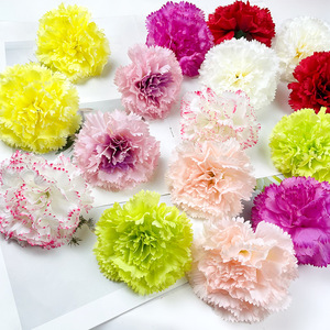Têtes de fleurs d'œillet artificielles 9-10cm, fleurs en soie pour décoration de mariage, accessoires pour cheveux - Product Image 2