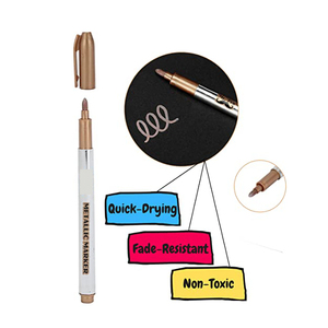 Juego de Marcadores Metálicos con Purpurina Personalizados al por Mayor, Marcadores de Arte para Dibujar Grafitis en Papel Negro - Product Image 3